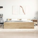  Okvir kreveta s uzglavljem i podnožjem boja hrasta 160 x 200 cm | shoptok.hr