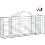  Lučne gabionske košare 3 kom 200x30x80/100 cm pocinčano željezo | shoptok.hr