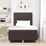  LED Box Spring Krevet Tamno smeđa 120 x 190 cm tkanina | shoptok.hr
