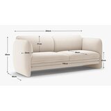 Micadoni Kremno bela sedežna garnitura iz šenilje 204 cm Georgia – | Shoptok.si