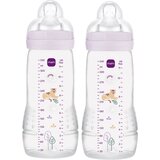 Mam Easy Active™ Baby Bottle steklenička za otroke 4m+ Purple 2x330 ml | Shoptok.si