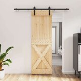  Klizna vrata s priborom za montažu 70 x 210 cm masivna borovina Cijene