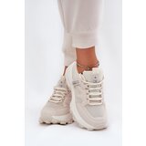 Boto EVENTO Sports Shoes Sneakers Women's Thick Sole Beige Prononice | Shoptok.si