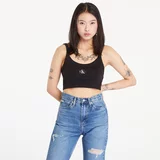 Calvin Klein Vrhnji del Jeans Ribbed Cotton Bralette Top Black M