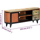 TV ormarić 120 x 30 x 45 cm od masivnog obnovljenog drva | shoptok.hr