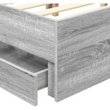  Krevetna konstrukcija Siva Sonoma 200 x 200 cm Inženjersko Drvo | shoptok.hr
