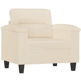 vidaXL Fotelja bež 60 cm od mikrovlakana | shoptok.hr