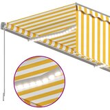 Tenda na ručno uvlačenje s roletom LED 3,5 x 2,5 m žuto-bijela | Eponuda.com