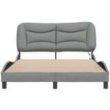  Okvir kreveta s LED svjetlima svjetlosivi 120x200 cm od tkanine | shoptok.hr