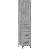 vidaXL Visoka omara siva sonoma 34,5x34x180 cm inženirski les, (20819544) | Shoptok.si