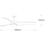  Lucci Air 21617249 - LED ventilator OSPREY sa prigušivačem, 1xGX53/12W/230V, prečnik 132 cm, bronza + daljinski upravljač | Eponuda.com
