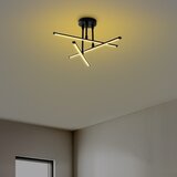 Opviq lights črna led stropna svetilka 26x51 cm ledflower – | Shoptok.si