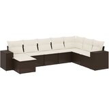 Maison Chic Seti vrtnega pohištva - Vrtna garnitura - Vrtni pohištvo set 8-delna z blazinami rjav poli ratan, (21800273) | Shoptok.si