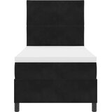  LED Box Spring Krevet s uzglavljem Crna 100 x 200 cm Baršun | shoptok.hr