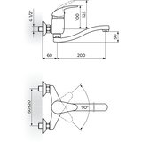 Rosan King baterija za sudoperu-lavabo izliv 200mm | Eponuda.com