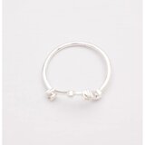 Fenzy srebern prstan z okrasnimi diamanti, Art503 - vodnar, srebrna barva | Shoptok.si
