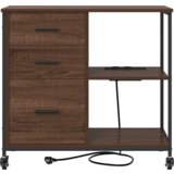 vidaXL Uredski ormar Smeđi hrast 76 x 41 x 72 cm Konstruirano drvo | shoptok.hr
