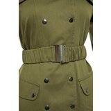 Trendyol Khaki Belted Buttoned Dress | Shoptok.si
