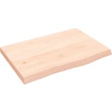 vidaXL Stenska polica 60x40x4 cm neobdelana trdna hrastovina Cene