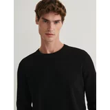 Reserved - Pamučni džemper - crno