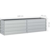 vidaXL Visoka greda 160x40x45 cm pocinkano jeklo srebrna | Shoptok.si