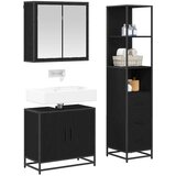  Set namještaja za kupaonicu 3 kom. Crni hrast Konstruirano drvo | shoptok.hr
