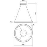  Redo 01-2674- LED prigušiva luster na sajli ICONIC LED/50W/230V pr. 58 cm crna | Eponuda.com