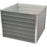  Dvignjeno Vrtno Korito 100x100x77 cm Pocinkano Jeklo Sive Barve, (20618682) | Shoptok.si