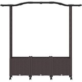  Povišeni krevet s mrežom i krovom Smeđa 164 x 40 x 144 cm PP | shoptok.hr