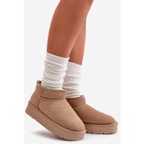 Boto Women's Suede Snow Boots On Platform Beige Nereviana | ePonuda.com