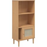 Maison Chic Knjižna omara - Knjižni regal SENJA videz ratana rjava 60x35x130 cm borovina, (21725132) | Shoptok.si