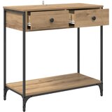  Konzolna stolica s ladicama Umjetnički hrast 75 x 34,5 x 75 cm | shoptok.hr