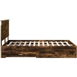  Konstrukcija postelje z vzglavjem Dimljeni oreh 150 x 200 cm, (5000103650) | Shoptok.si