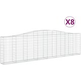  Lučne gabionske košare 8 kom 400x30x100/120cm pocinčano željezo | shoptok.hr