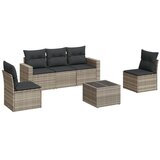  6-dijelni set vrtnih sofa od poliratana s jastucima svjetlosivi | shoptok.hr