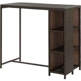 Barska barski stol sa stalkom za pohranu smeđi 120x60x110 cm poliratan | shoptok.hr