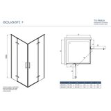 AQUAART tuš kabina parla kvadratna 90x90x195 cm | shoptok.hr