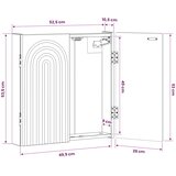 Kabinet za mete ALKMAAR Staro drvo 52,5 x 10,5 x 53,5 cm | shoptok.hr