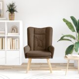 sproščujoči naslanjač rjava tkanina, (22094456) | Shoptok.si