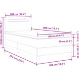vidaXL krevet s madracem - bijeli 100x200 cm od umjetne kože. | shoptok.hr