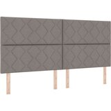  LED Box Spring Krevet Sivo-smeđa 200 x 200 cm tkanina | shoptok.hr