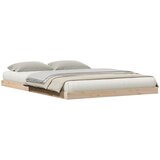 vidaXL Postelja z okvirjem Bela 140x220 cm Iz trdnega borovega lesa, (22008286) | Shoptok.si