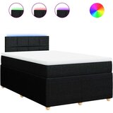  Krevet s oprugama i madracem crni 120 x 200cm od tkanine | shoptok.hr