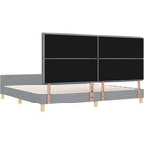  Postelja v svetlo sivi, 200x200 cm, Tkanina, (22048992) | Shoptok.si