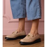 Gemre Beige quilted loafers decorated with a heart Dorado | Shoptok.si