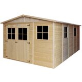 Timbela Lesena vrtna hiša - H226x324x516 cm/15 m² - Panelna konstrukcija, Vrtna lopa brez podov - M337, (21922361) | Shoptok.si