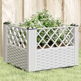 vidaXL Vrtna sadilica s klinovima bijela 43,5 x 43,5 x 43,5 cm PP Cijene