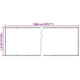 Balkonski zaslon za privatnost krem 1000 x 120 cm PVC | shoptok.hr