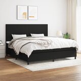  Krevet s oprugama i madracem crni 200x200 cm od tkanine | shoptok.hr