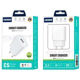 Jellico Hišni polnilec C5 adapter (Quick Charge) 10W 2,1A vhod USB-A, Original (EU Blister), bel Cene